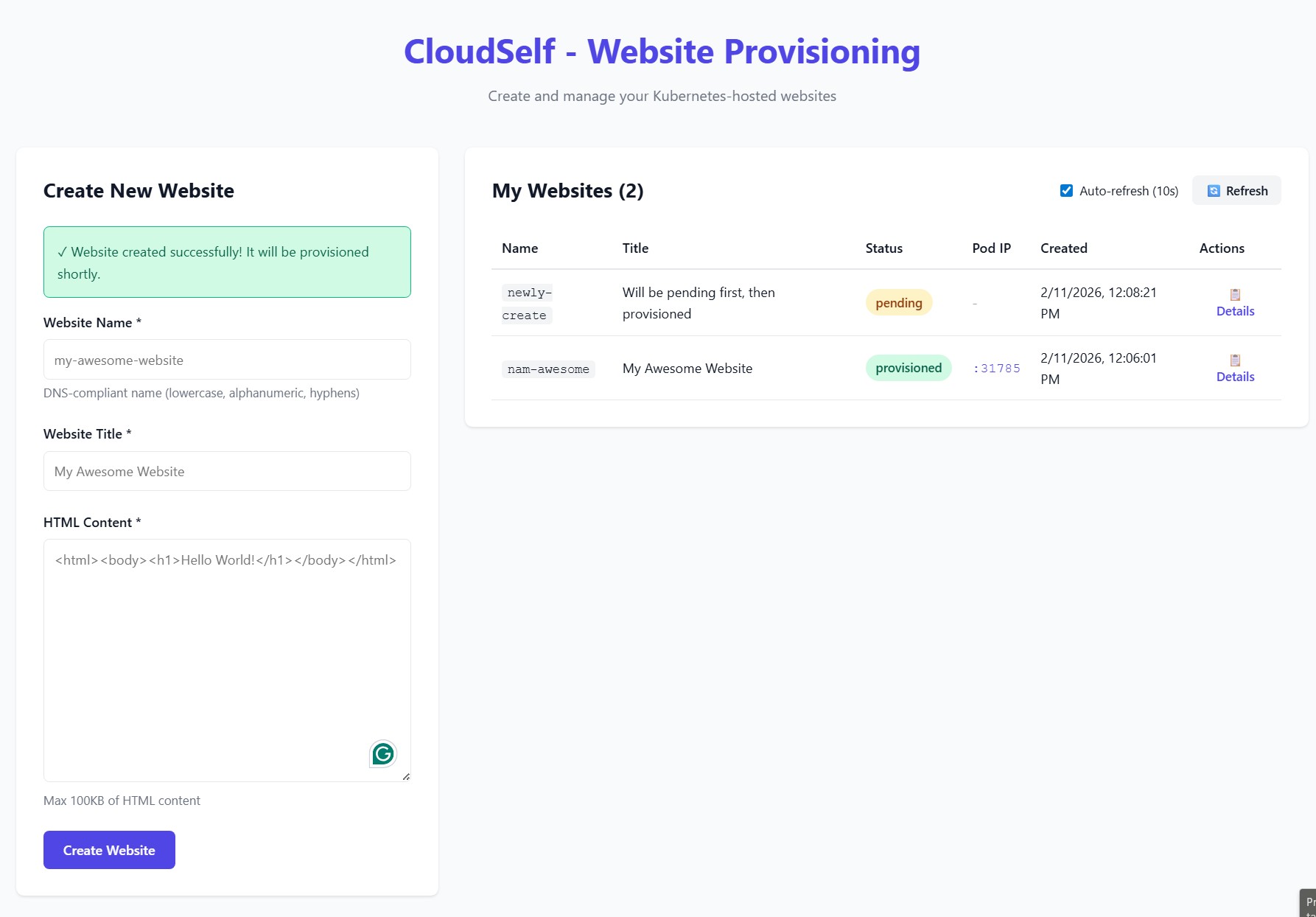 Web UI